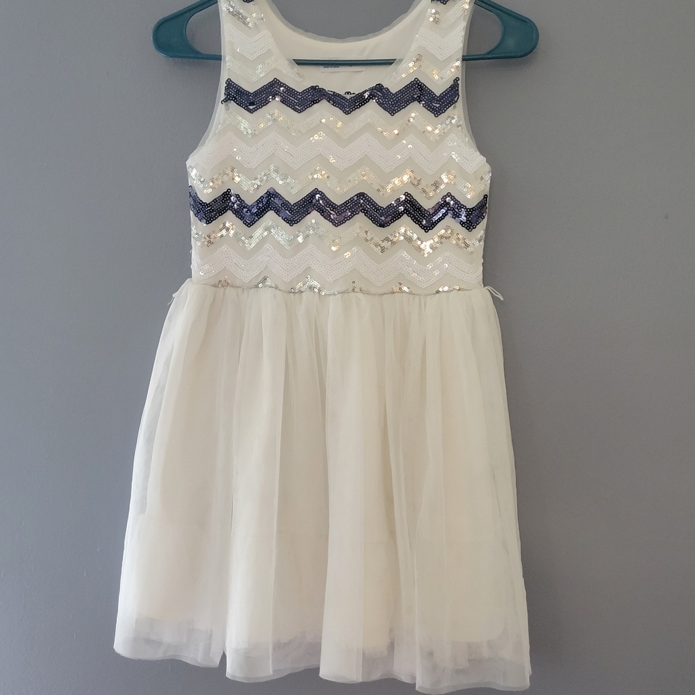 Knit works girls dress with sequined top size 10